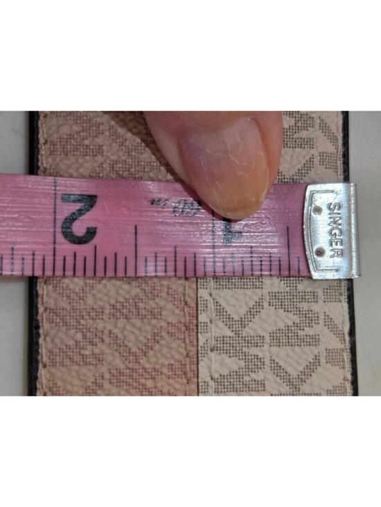 NWT Michael Kors Belt Womens S  Pink & White Logo Gold Buckle Synthetic Material main image 8